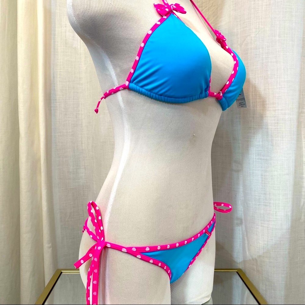 ChynnaDolls Bikini pink polka dot turquoise - Picture 9 of 13
